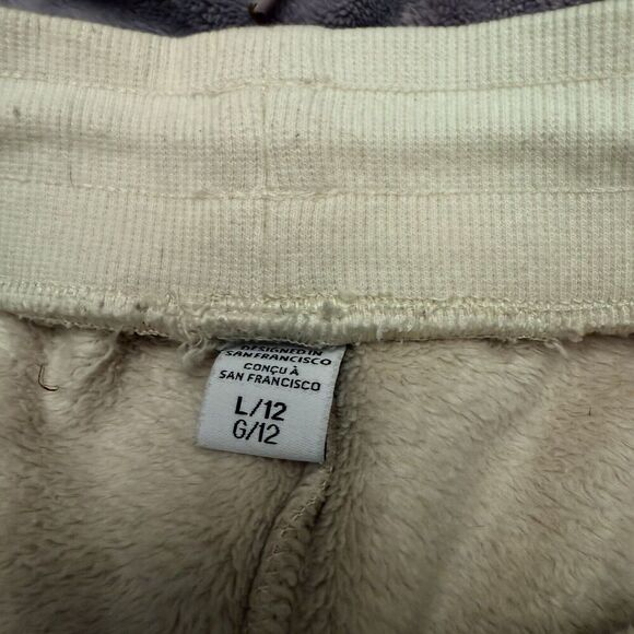 Athleta Feelin Great Fleece Shorts Lot Of (2) Beige Purple Girls Size Large - Picture 2 of 4